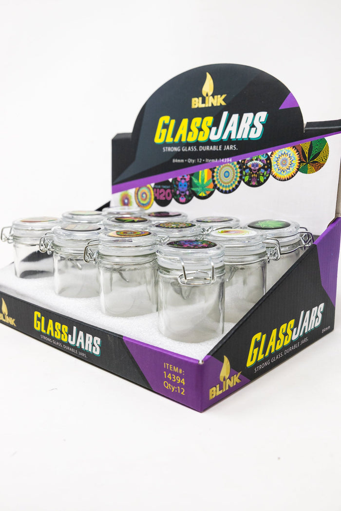 Airtight Glass Jar Container w/ Latch Top - Assorted StonedGenie.com