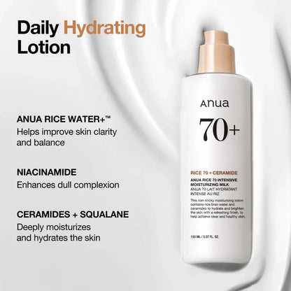 Anua Rice 70 Intensive Moisturizing Milk 150ml