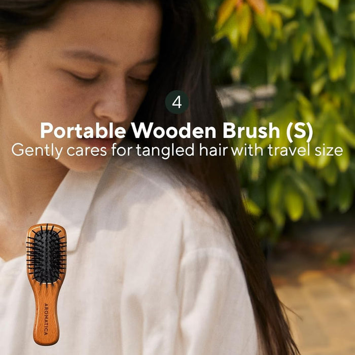 Aromatica Rosemary Scalp Scaling Trial Kit (With Mini Wooden Hair Brush)