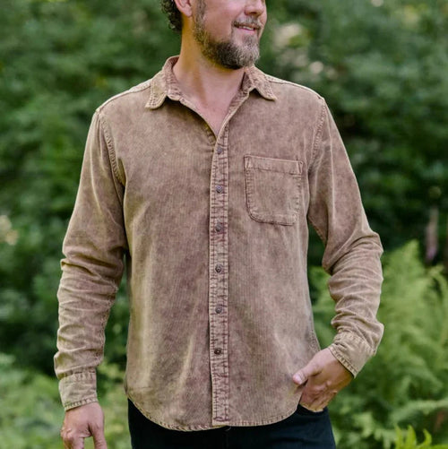 One World Brothers Woodlands Washed Corduroy Shirt