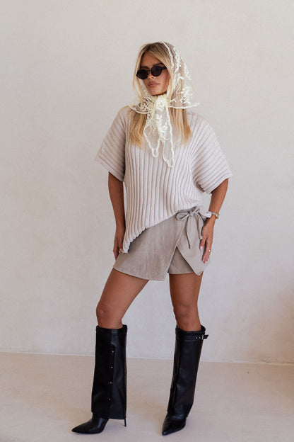 Rocio Wrap Skort - Grey