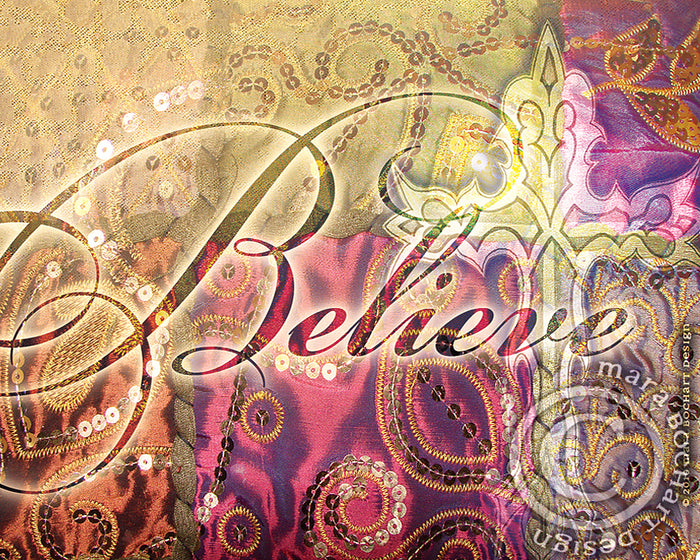 Believe with Cross - premium canvas