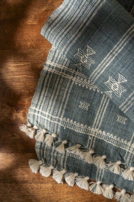 Bhujodi Wool Handloom Runner Denim