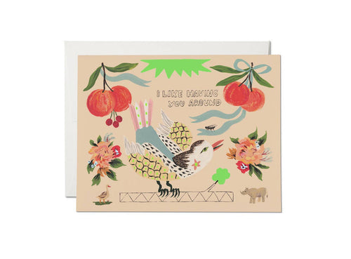 Bird and Fly Friendship Greeting Card