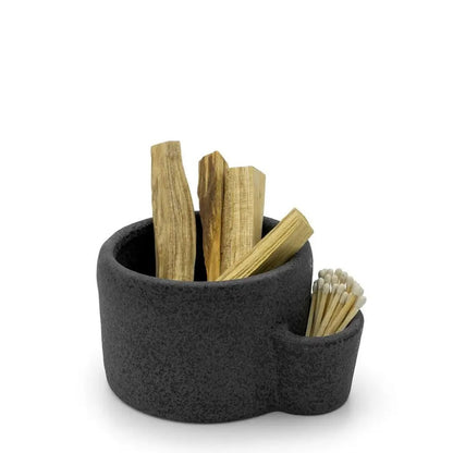 Black Match Holder with Bowl