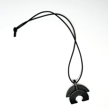 Blossom Arc Necklace in Black
