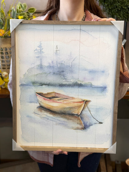 Boat Peaceful Wood Art