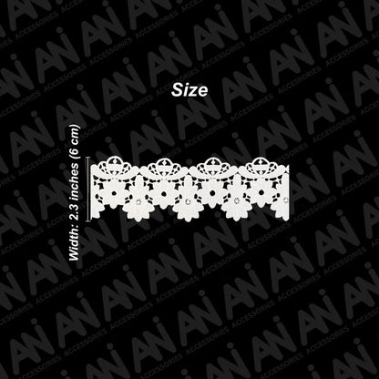 Broad Scalloped Floral Borders Sequins Lace | 2 Meter