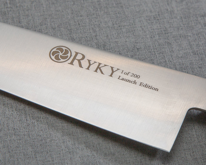 "Burrfection Knife" Sakai Takayuki by Ryky AUS8 240mm Gyuto with Buffalo Horn Handle