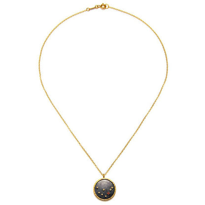 Capricorn Zodiac Necklace Gunmetal