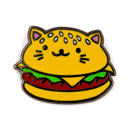 Cat Burger Enamel Pin
