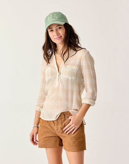 Dylan Gauze Shirt: Multiplaid - FINAL SALE