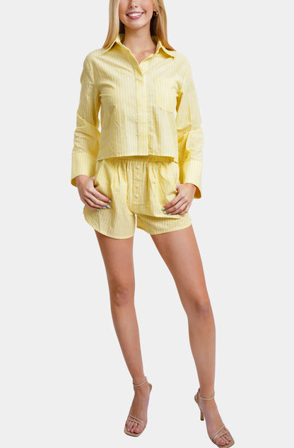 Kyle Crop Button Up
