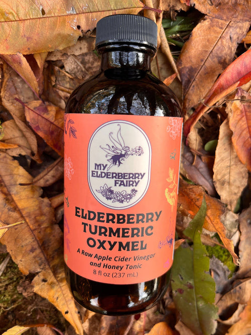 Elderberry-Turmeric Oxymel (8 oz)