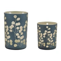 Eucalyptus Glass Candleholder - 2 Sizes
