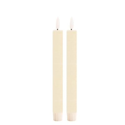 Fia Cream Taper LED Candle Set