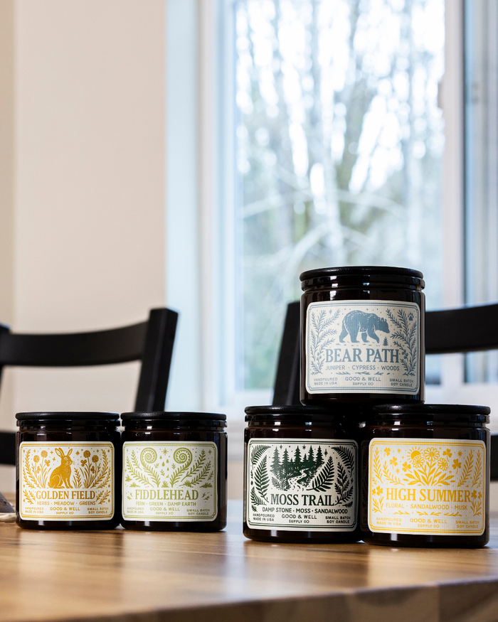 Fiddlehead Soy Candle / Folk & Flame Spring