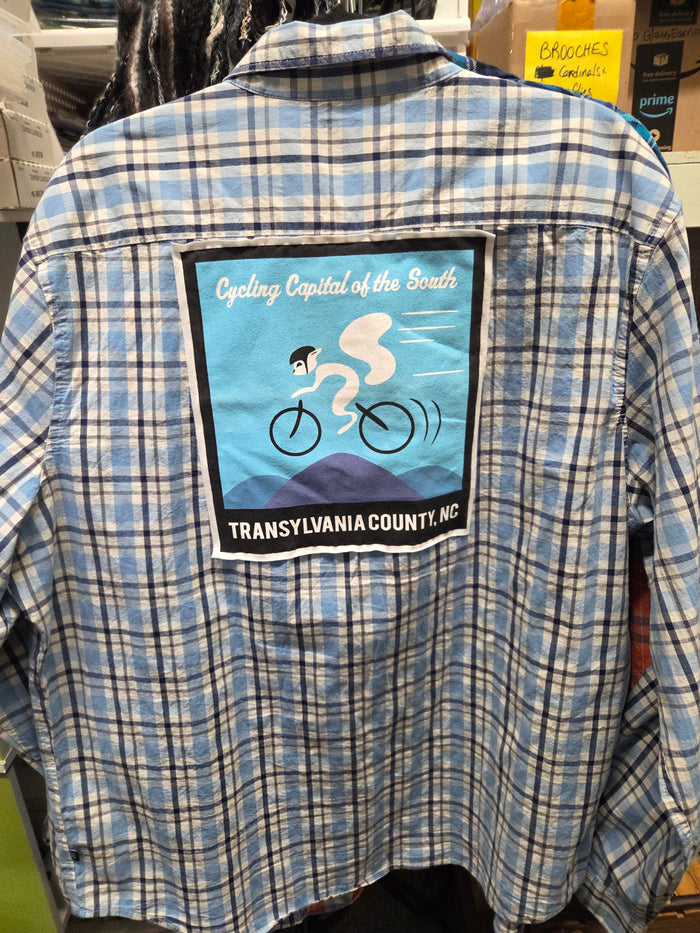 Men's M Light Blue Grey Plaid Gap Brand