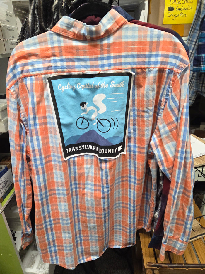 Men's Orange and Blue Checker Izod Brand
