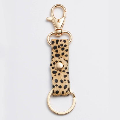 Genuine Leather Animal Print Key Chains