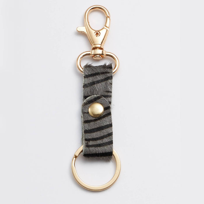 Genuine Leather Animal Print Key Chains