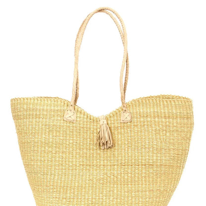 Ghanaian Harmony Tote with Braided Tassel Closure