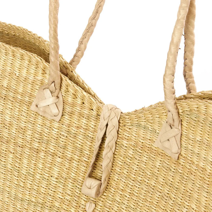 Ghanaian Harmony Tote with Braided Tassel Closure