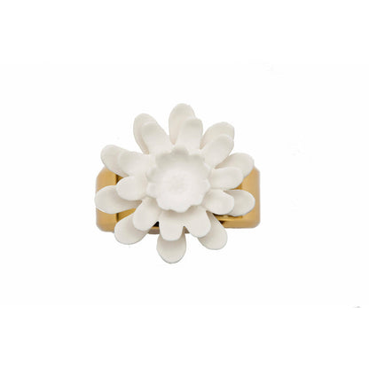 Gold Diffuser with White Flower
