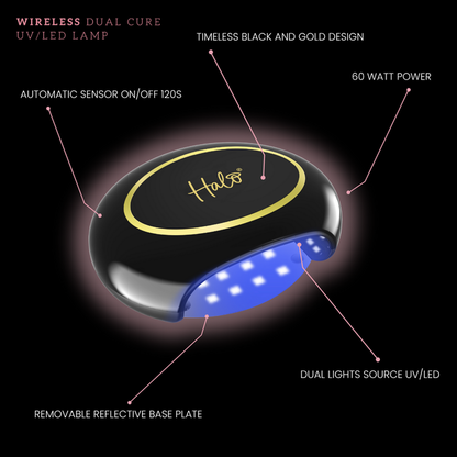 Halo LED Advanced Lamp - Black & Gold (Wired)