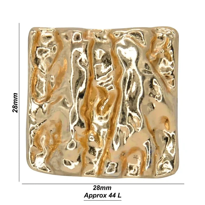 Hammered Style Square Buttons | 28mm(44L)