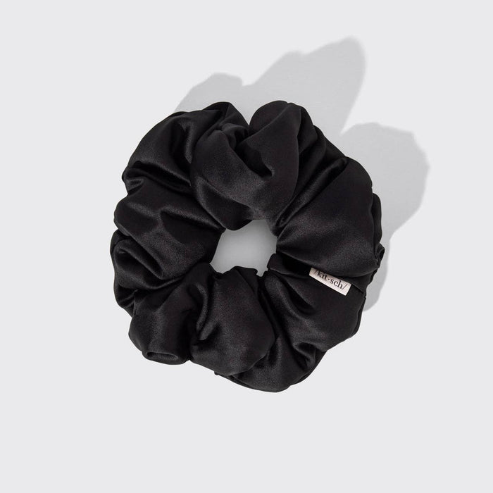 Kitsch Pillow Scrunchies® in Satin 4pc - Black