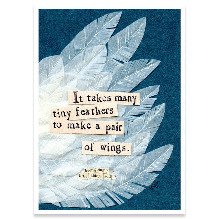 Many Feathers Support Greeting Card