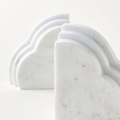 Marble Cloud Bookends - Set of 2