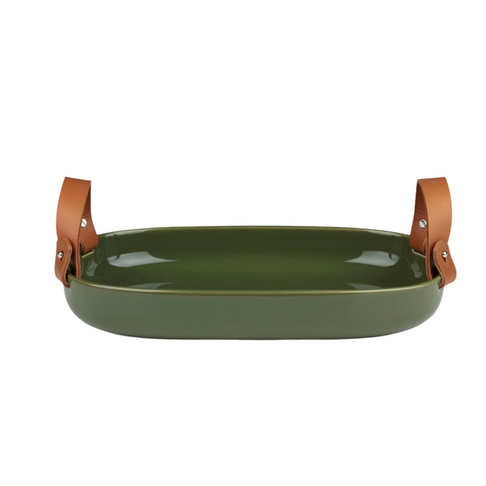 Marimekko Oiva / Iso Koppa Serving Platter in Harvest Green Eleish Van Breems Home