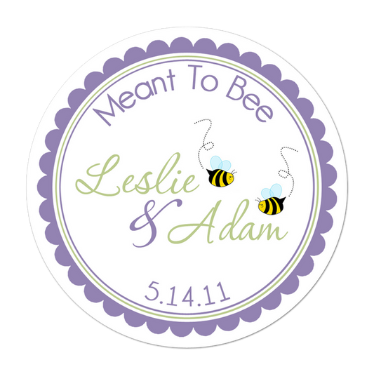 Meant To Bee Personalized Sticker Wedding Stickers - INKtropolis
