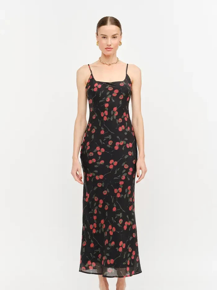 Mermaid Midi Tomato Dress