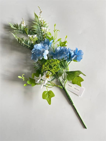 Mixed Blue Hydrangea Ivy Spray
