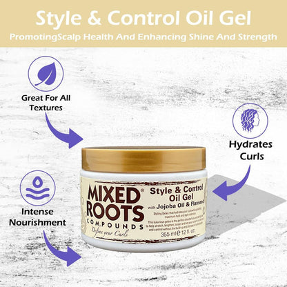 Mixed Roots Style & Control Oil Gel 355ml
