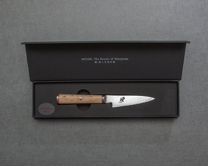 Miyabi SG2 Damascus Petty with Birchwood Handle