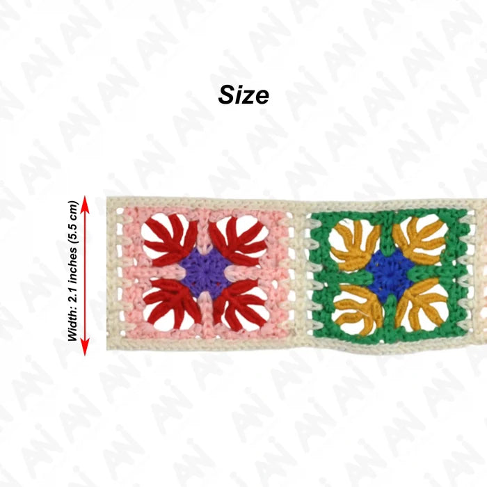 Multicolor Crochet Floral Lace