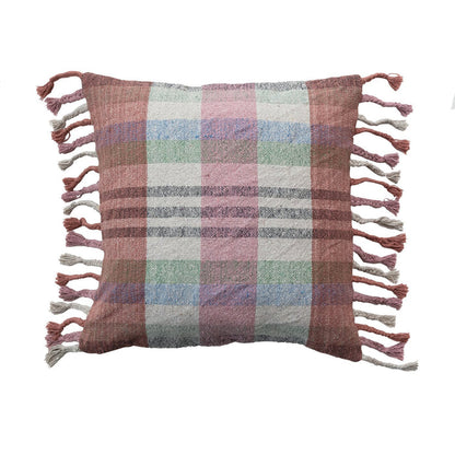 Mystic Square Woven Cotton Pillow