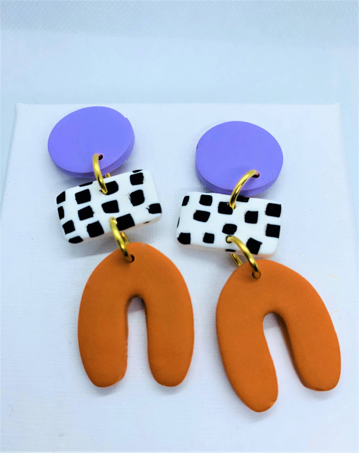 No Shrinking Violet - Dotty - Shape Earrings