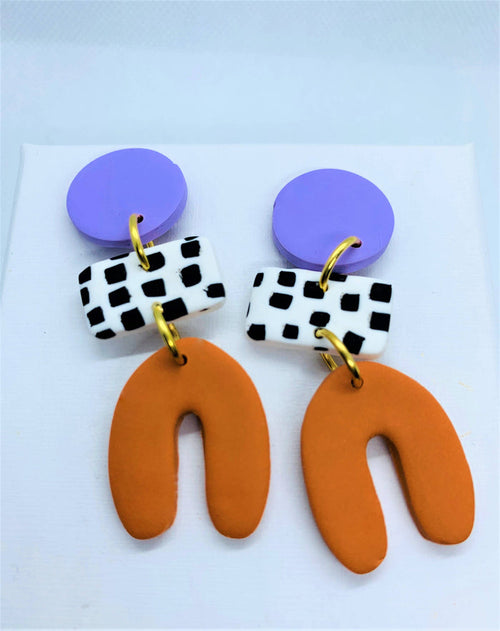 No Shrinking Violet - Dotty - Shape Earrings
