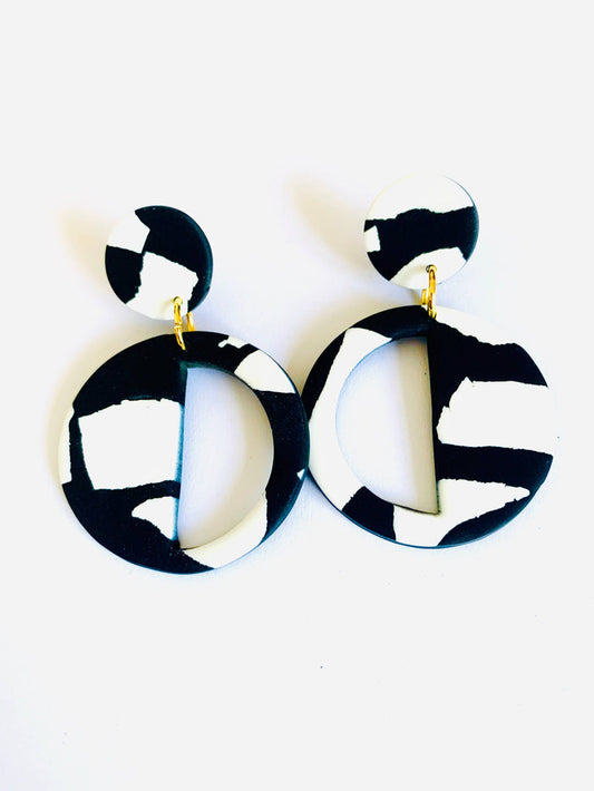 No Shrinking Violet - Helsinki Sky - Large Deco Earring