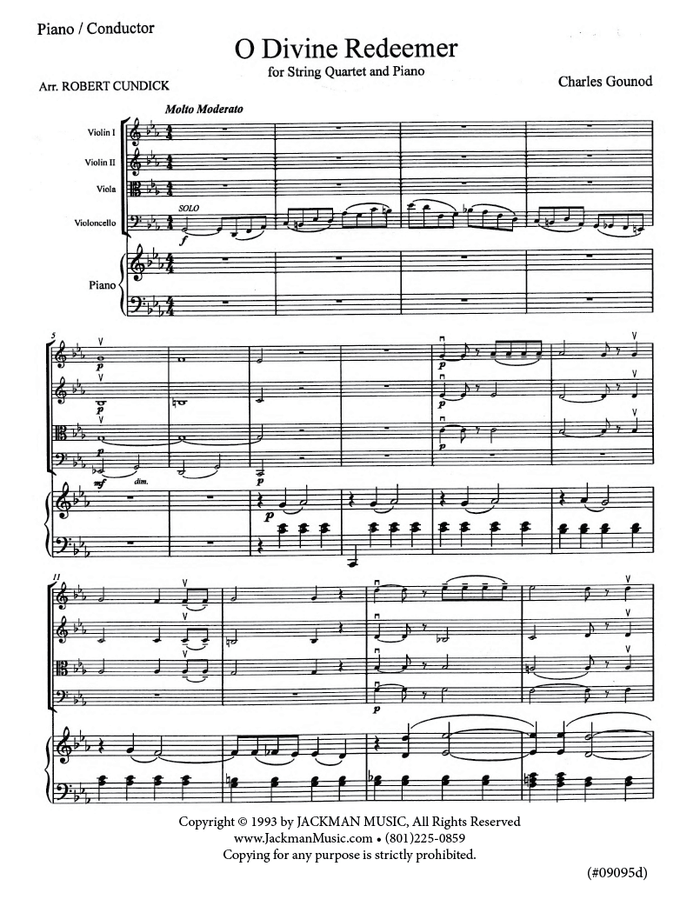 O Divine Redeemer - String Quartet