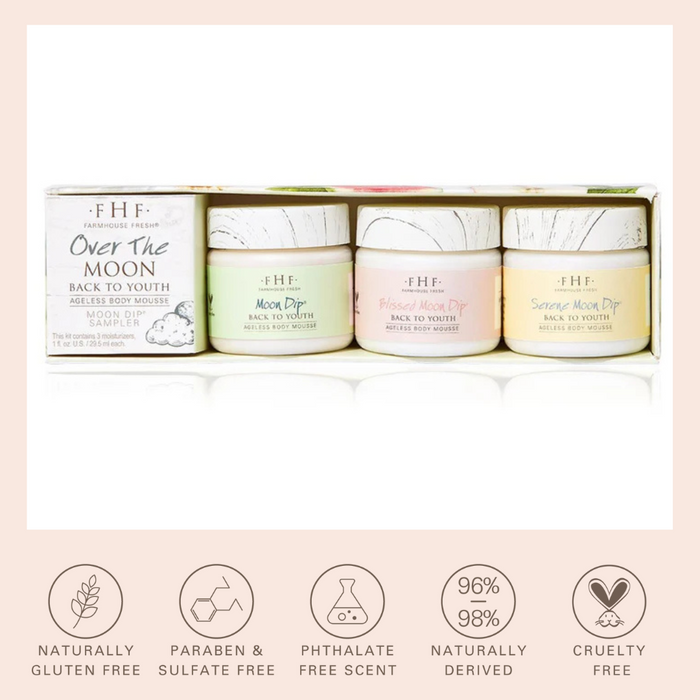 Over The Moon – Moon Dip® Body  Mousse Sampler