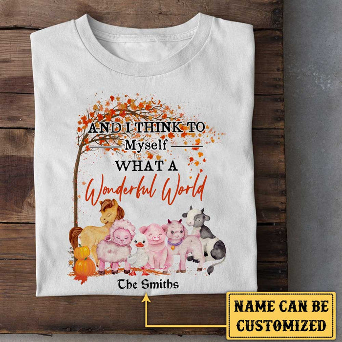 Personalized And I Think To Myself What A Wonderful World Shirt