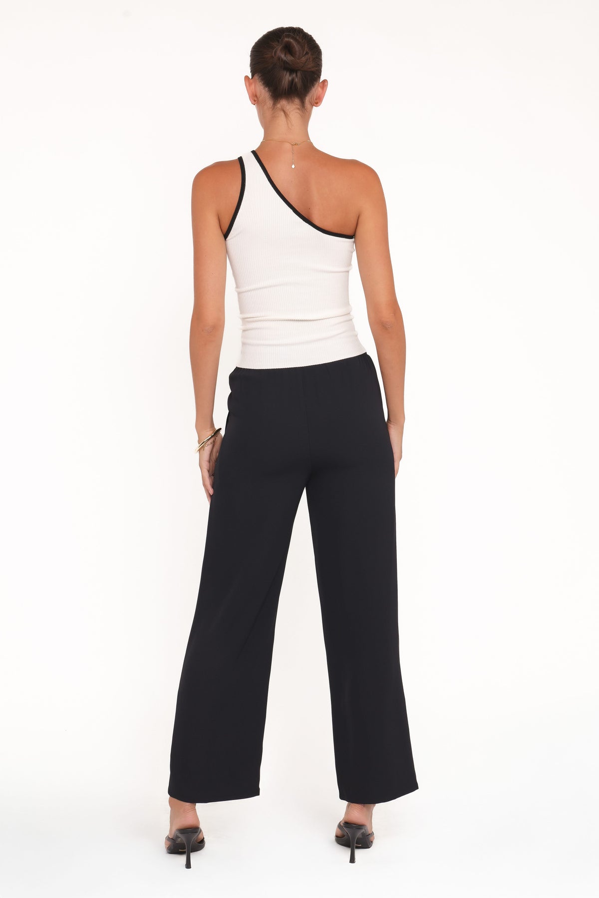 Clark Crepe Wide Leg Pant - Black