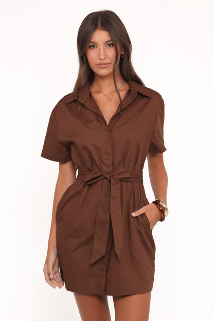 Arlene Mini Dress - Chocolate