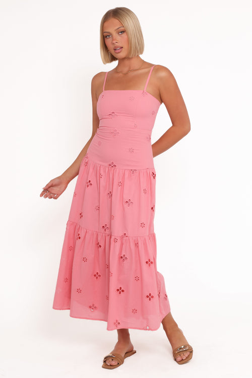 Botanique Midi Dress - Rose Broderie